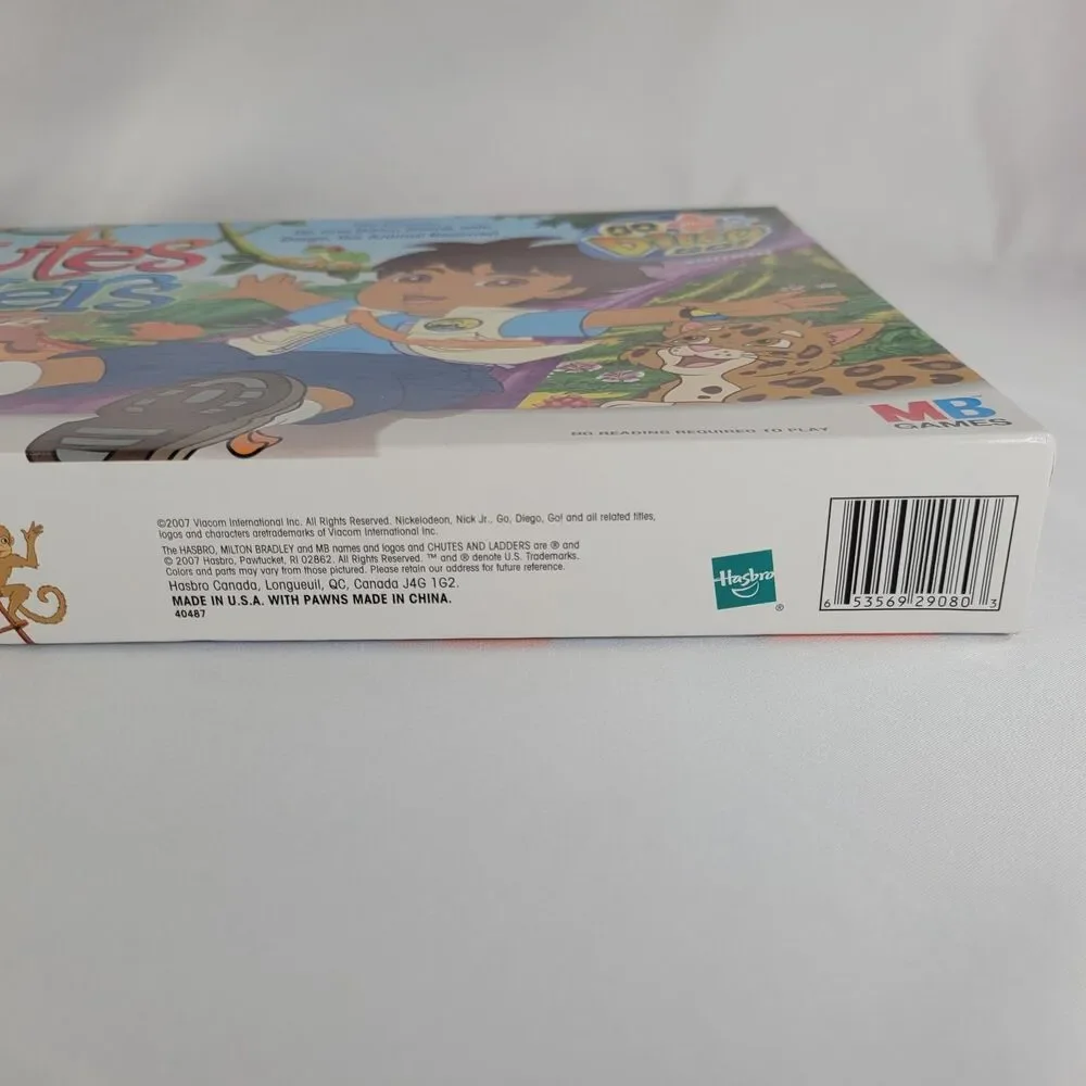 Chutes and Ladders Go Diego Go! Board Game 2007 Nick Jr. Retro Complete New